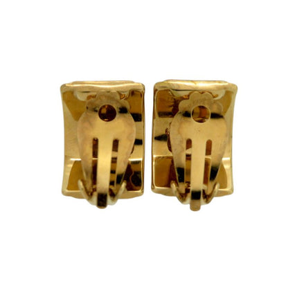 Hermes Enamel Metal Red Earrings