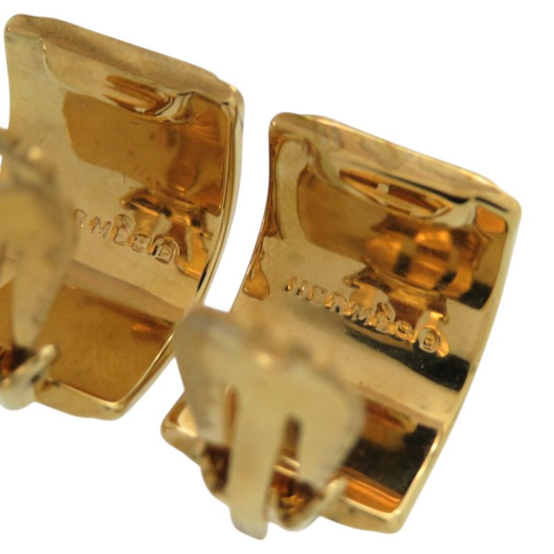 Hermes Enamel Metal Red Earrings