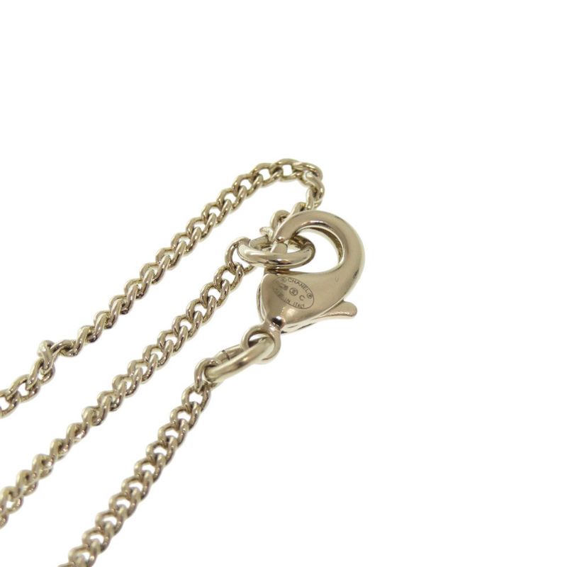 Chanel Deer Motif Rhinestone Gold Necklace