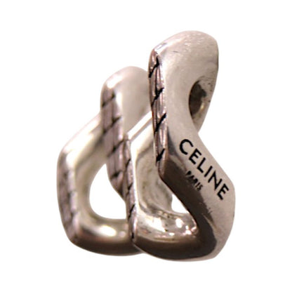 Celine Animal Studs Metal Silver Earrings