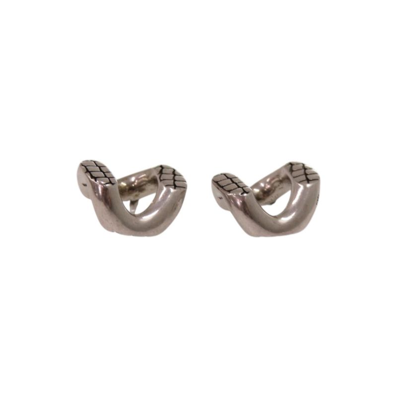 Celine Animal Studs Metal Silver Earrings