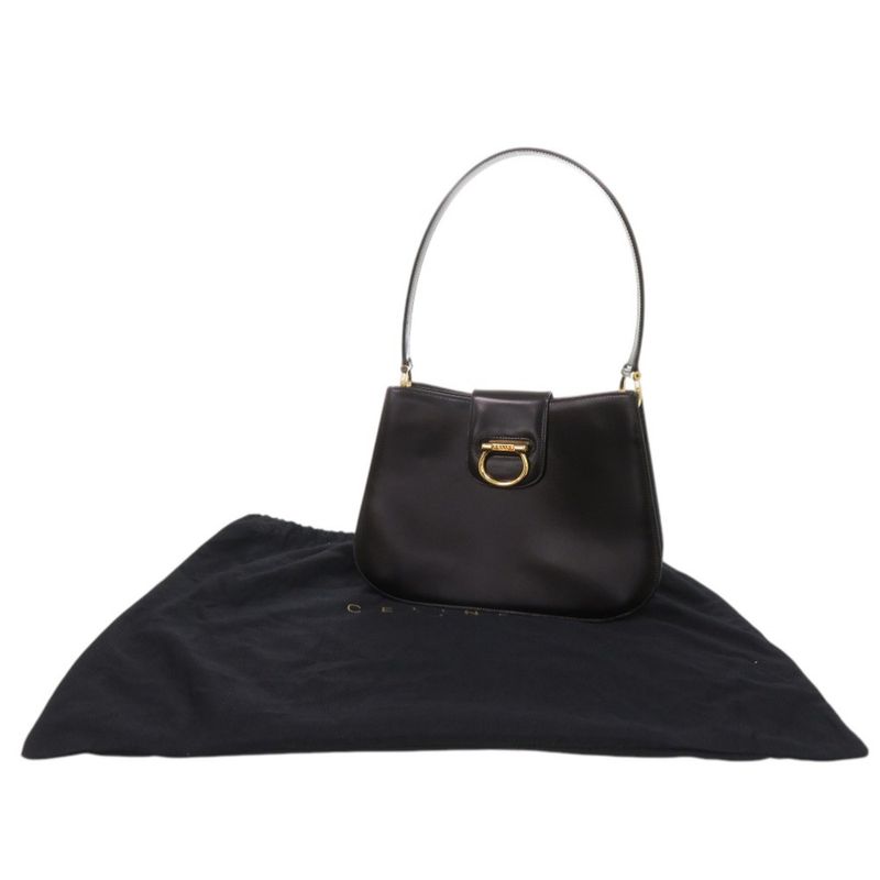 Celine Leather Black Shoulder Bag
