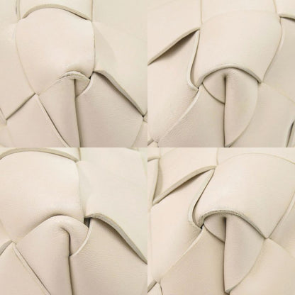 Bottega Veneta 2-Way Maxi Intrecciato Lambskin Ivory Tote White