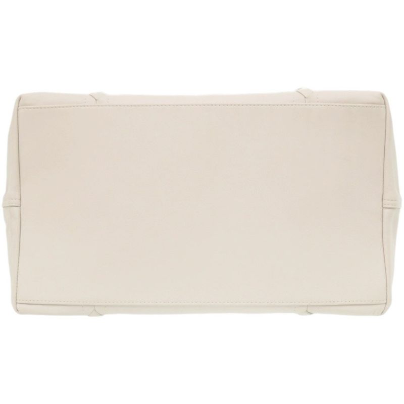 Bottega Veneta Intrecciato Leather Ivory Orange Tote White