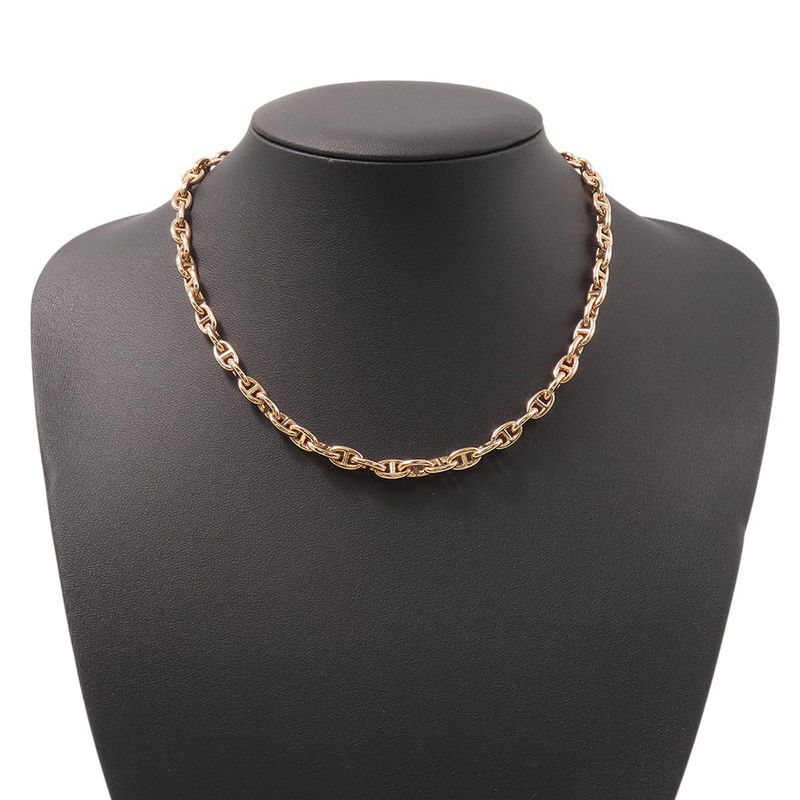 Hermes Necklace Chaine D'ancre TPM 62 Links 18K Pink Gold