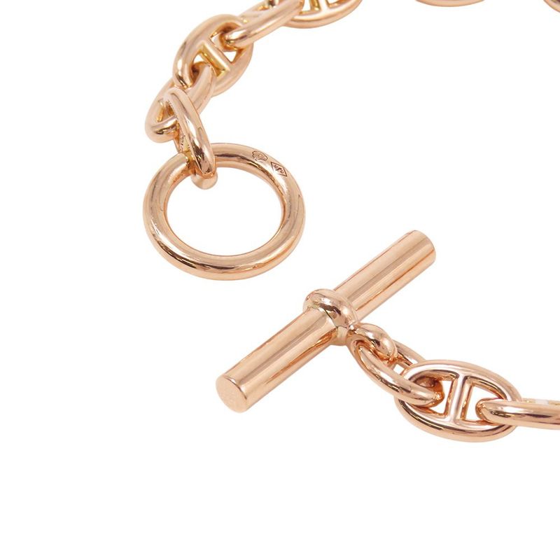 Hermes Bracelet Chaine D'ancre TPM 22 Links 18K Pink Gold