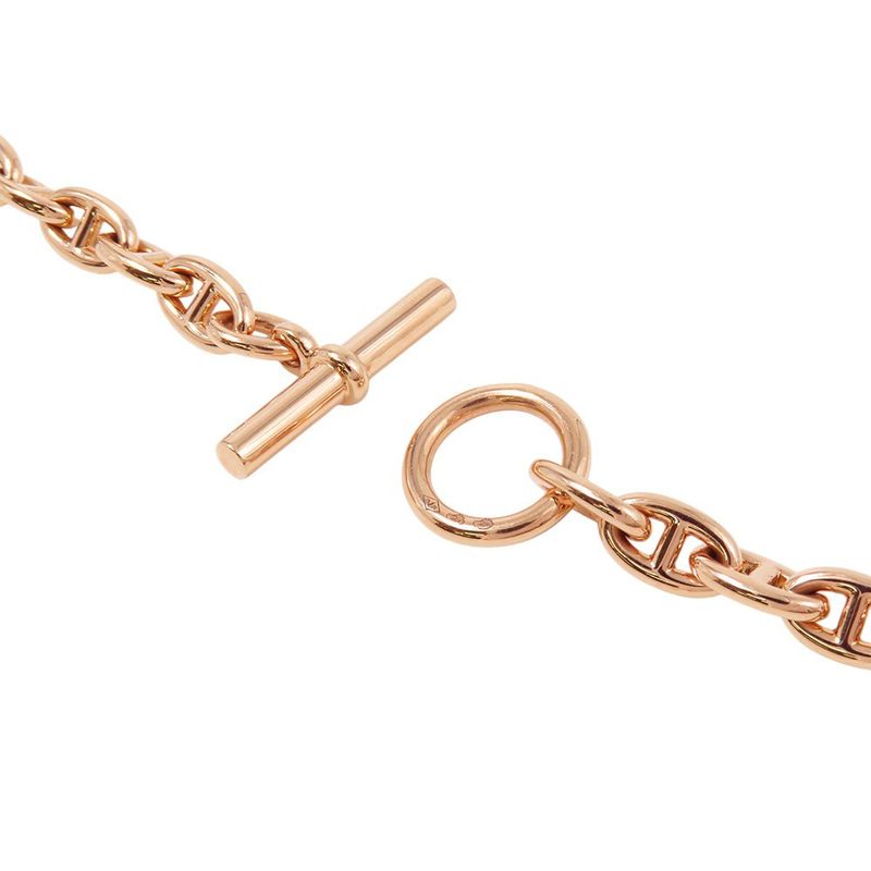 Hermes Necklace Chaine D'ancre TPM 62 Links 18K Pink Gold