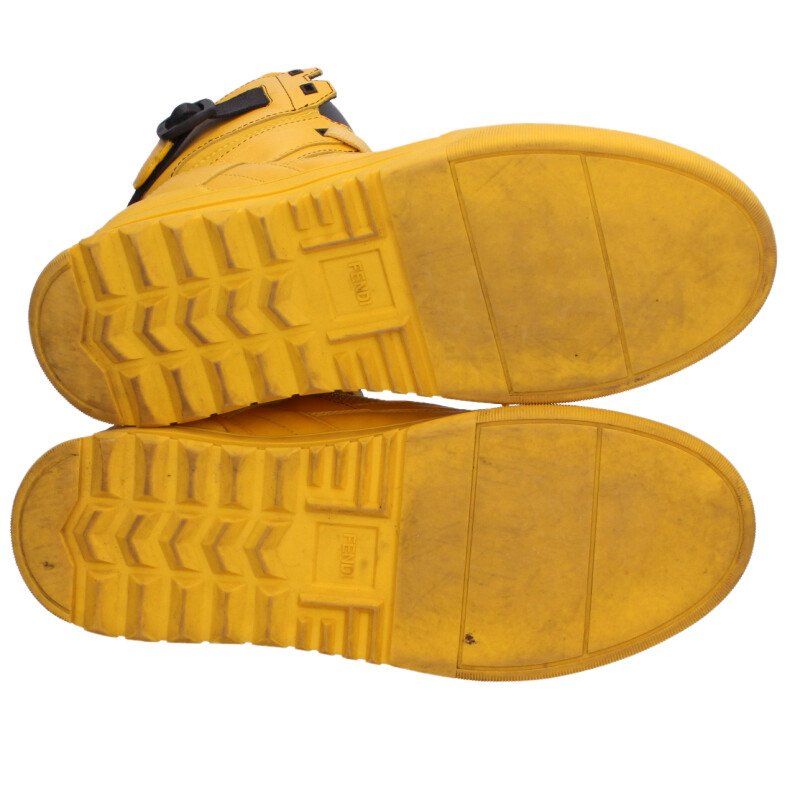 Fendi High Cut Leather Sneakers 10
