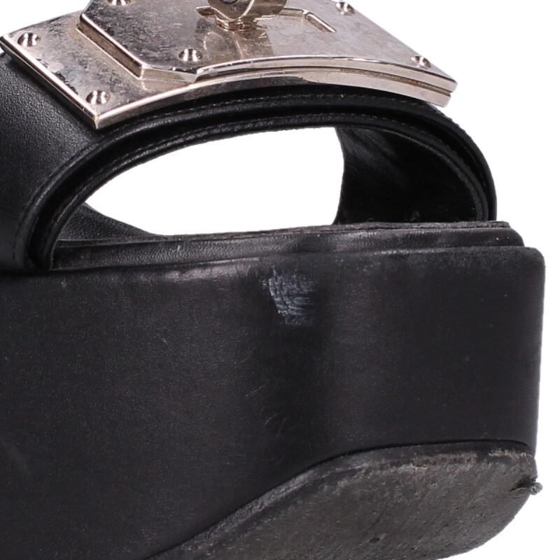 Hermes Kelly Leather Sandals 36.5