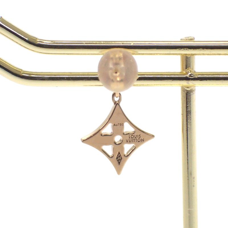 Louis Vuitton Monogram Earrings 18K Yellow Gold 18K