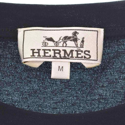 Hermes T-Shirt Short Sleeve Cotton M Black
