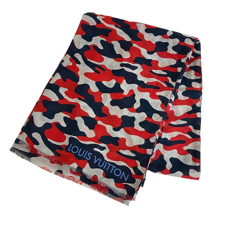 Louis Vuitton Shawl Navy Silk Cotton