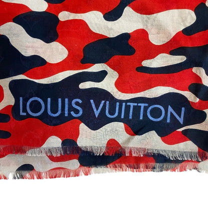 Louis Vuitton Shawl Navy Silk Cotton