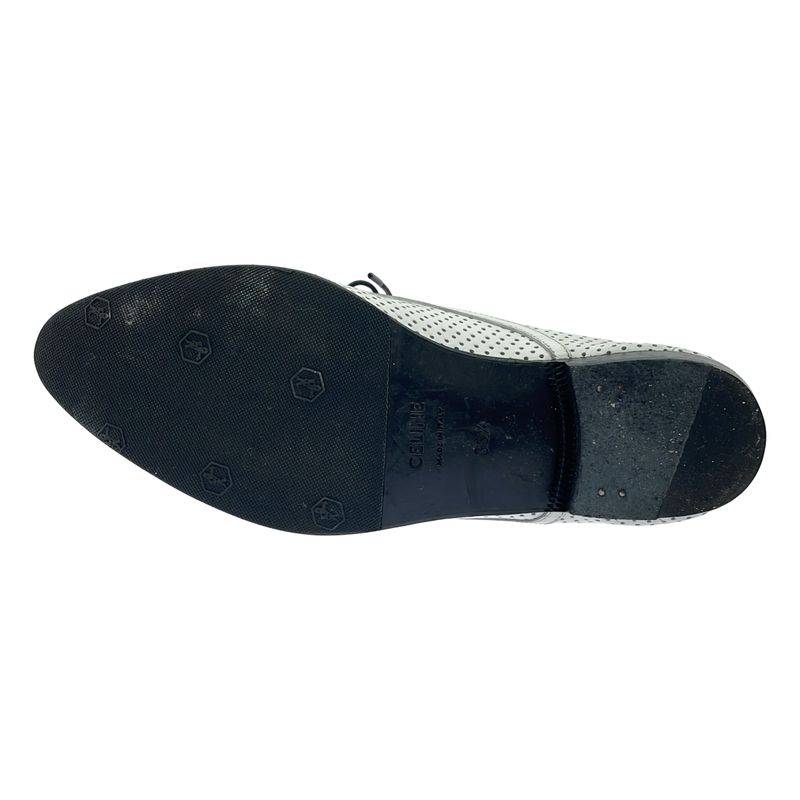 Celine Perforated Leather Shoes White 36.5