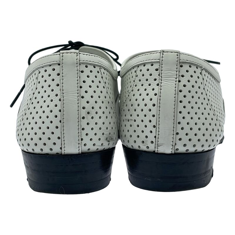 Celine Perforated Leather Shoes White 36.5