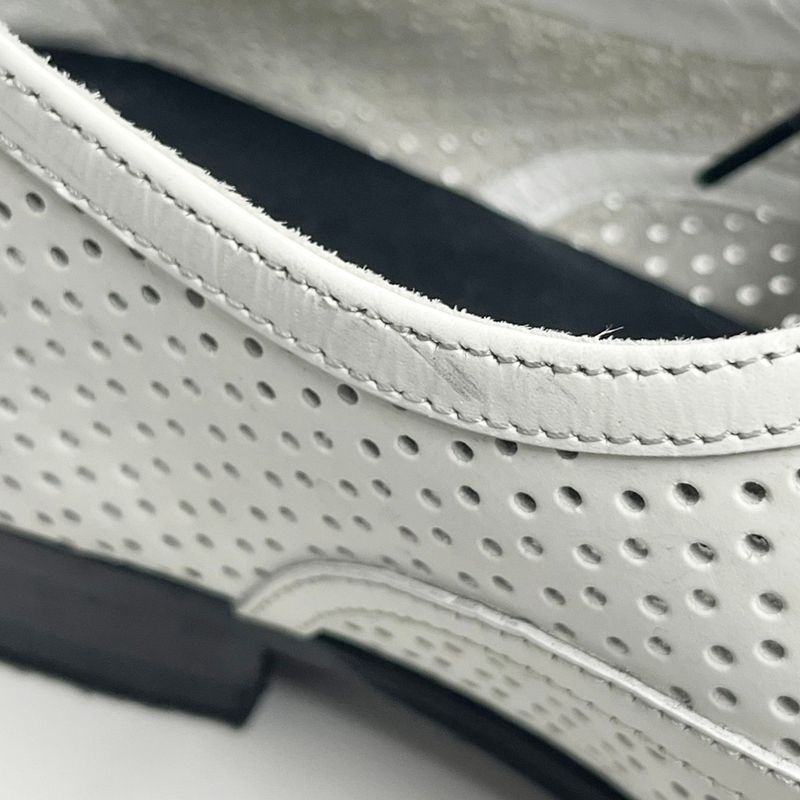 Celine Perforated Leather Shoes White 36.5