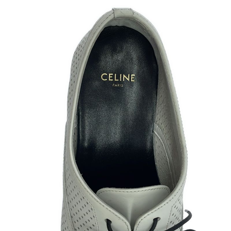 Celine Perforated Leather Shoes White 36.5