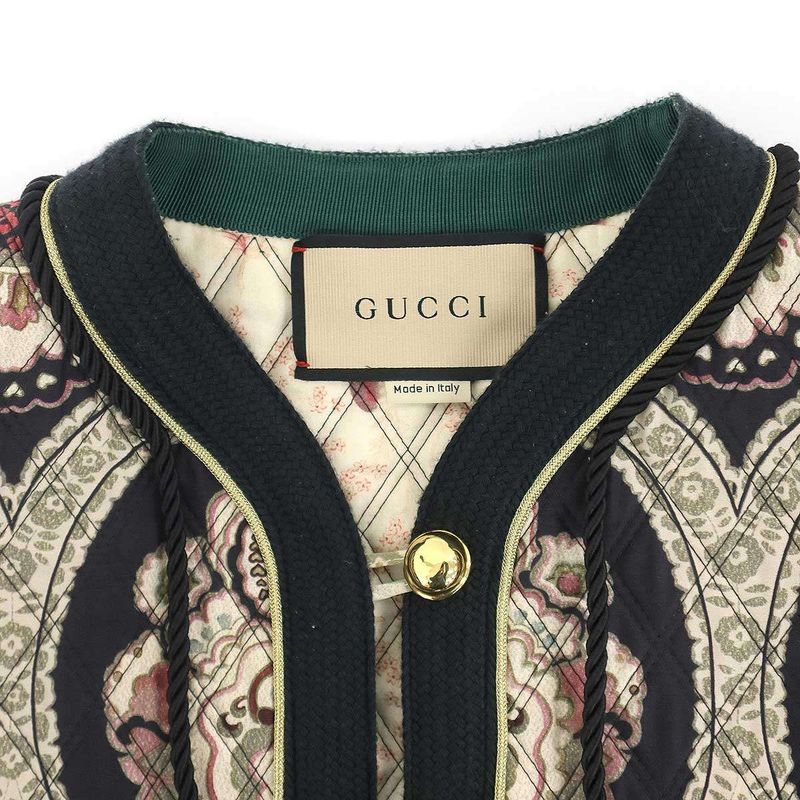 Gucci Colorless Quilted Jacket Zanjv Mix 38