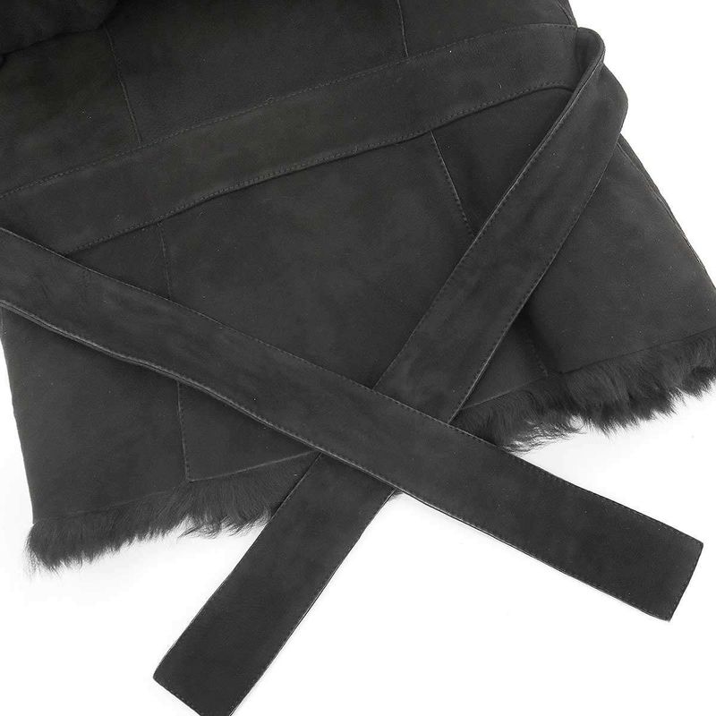 Gucci by Shearling Moutonfa Short Coat Black 40