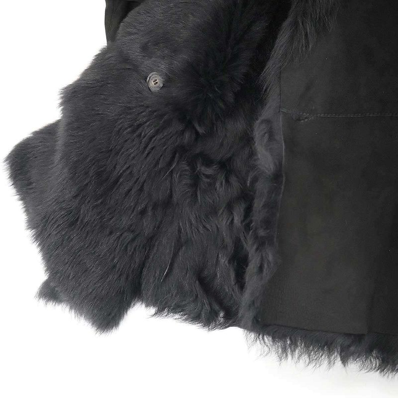 Gucci by Shearling Moutonfa Short Coat Black 40