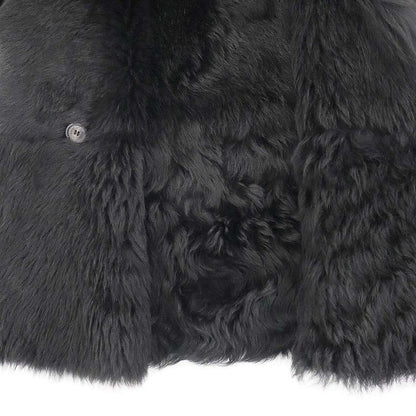 Gucci by Shearling Moutonfa Short Coat Black 40