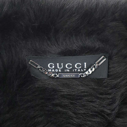 Gucci by Shearling Moutonfa Short Coat Black 40