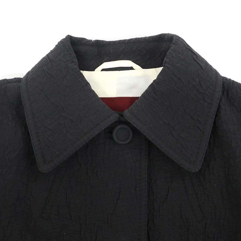 Gucci Textured Coat Black 38