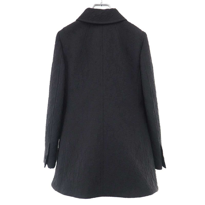 Gucci Textured Coat Black 38