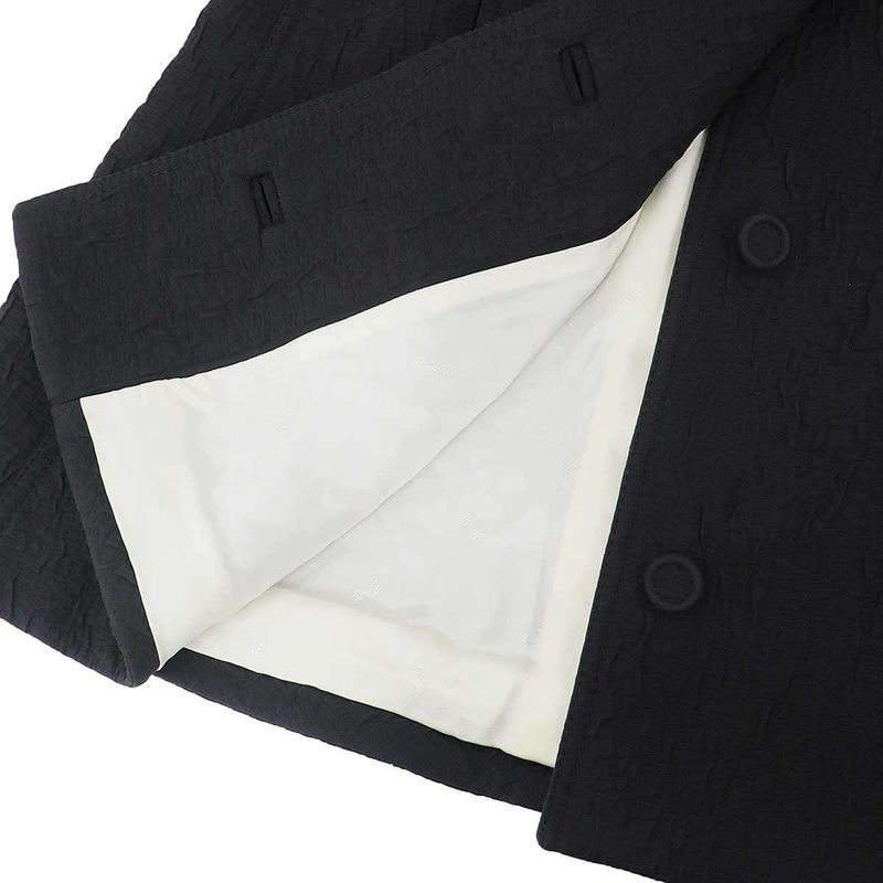 Gucci Textured Coat Black 38