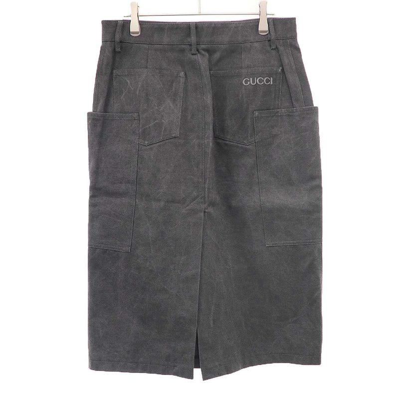 Gucci Cotton Canvas Double Jacket & Skirt Set