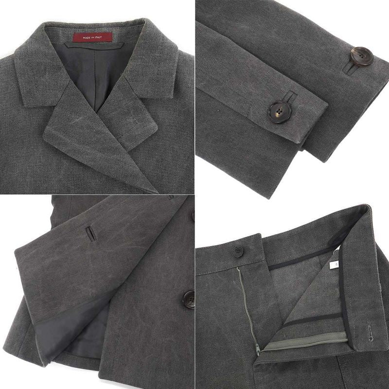 Gucci Cotton Canvas Double Jacket & Skirt Set