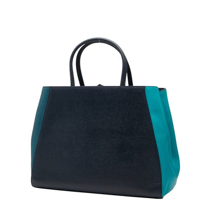 Fendi Toujour 2-Way Shoulder Bag Navy Green Leather