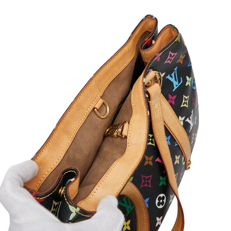 Louis Vuitton Monogram Multicolor Aurelia MM Tote Black