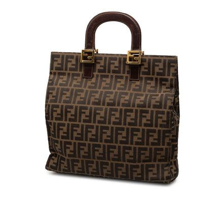 Fendi Zucca Brown Canvas Leather