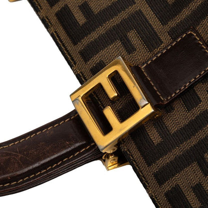 Fendi Zucca Brown Canvas Leather