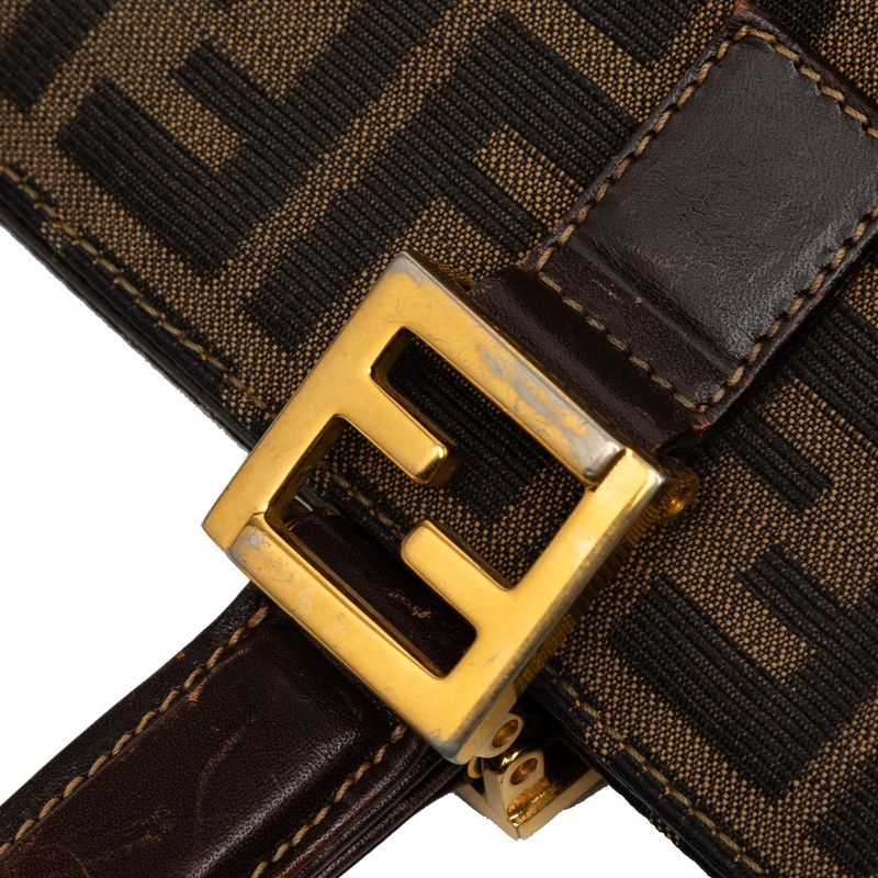 Fendi Zucca Brown Canvas Leather