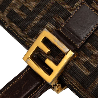 Fendi Zucca Brown Canvas Leather