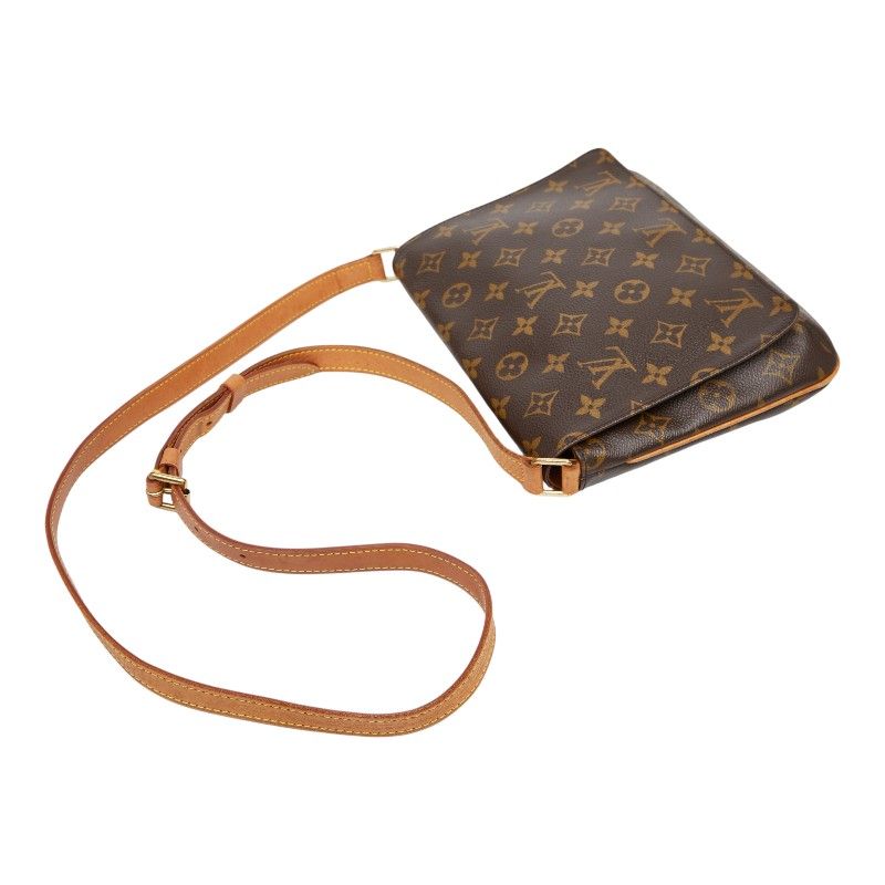 Louis Vuitton Monogram Musette Tango Short Crossbody Shoulder Bag Brown