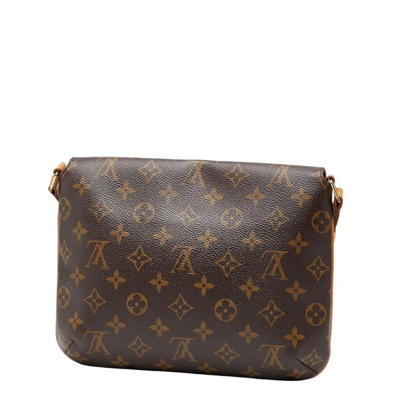 Louis Vuitton Monogram Musette Tango Short Crossbody Shoulder Bag Brown