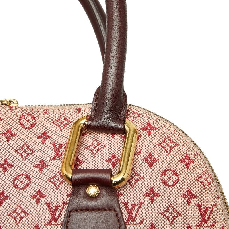 Louis Vuitton Monogram Mini Alma Tote Cerise Red Canvas