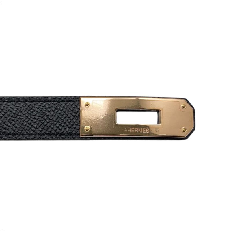Hermes Belt Kelly 18 89 Epsom Kelly Buckle Noir Black