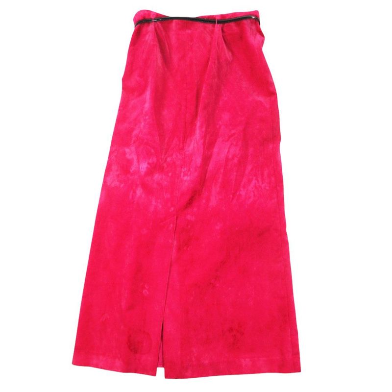 Gucci Velour Long Skirt Maxi Length Slit with Horsebit Belt 36 S