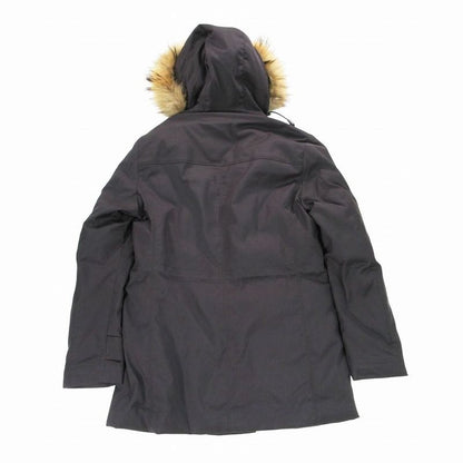 Bvlgari Peuterey Down Coat Jacket Fur Hooded a 50 L Black