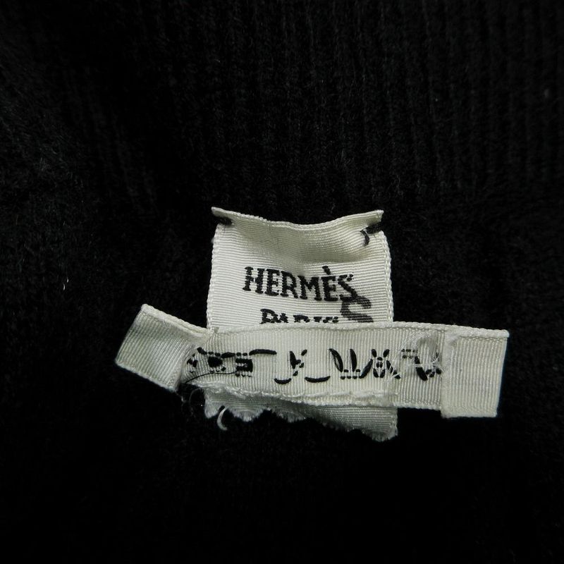Hermes Cashmere Knit Skirt Tight Knee Length Chain Jacquard Weave