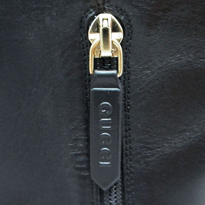 Gucci Long Boots Pointed Toe Gold Chain Logo Low Heel 35.5