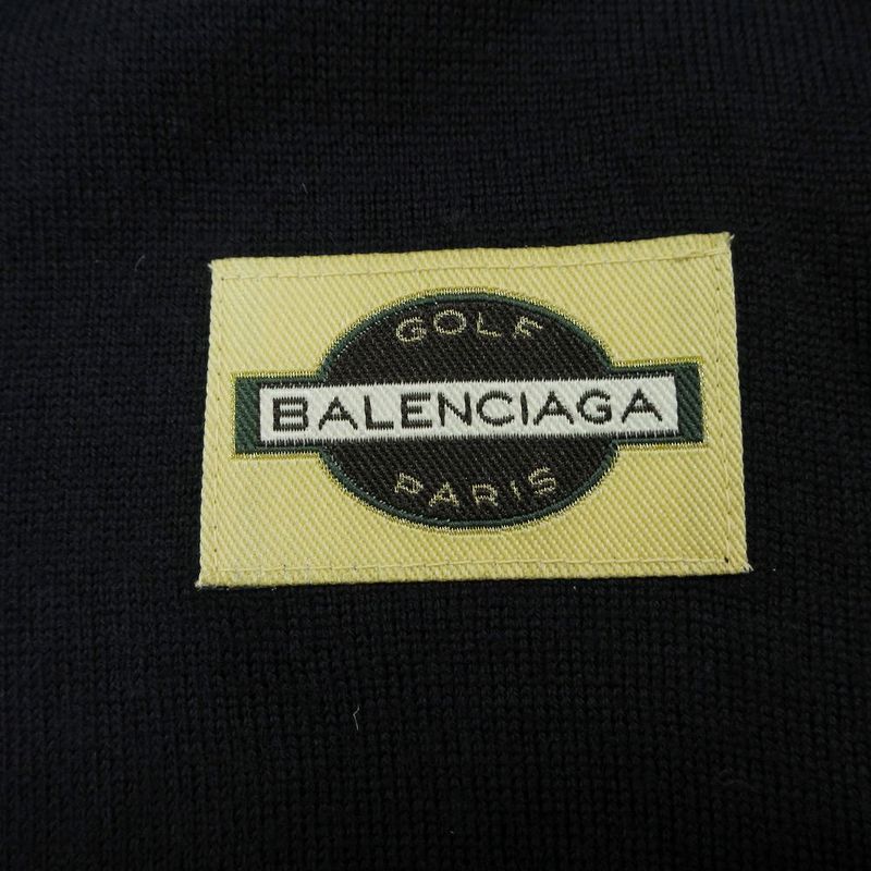 Balenciaga Vintage Golf Knit Sweater Long Sleeve Turtleneck High