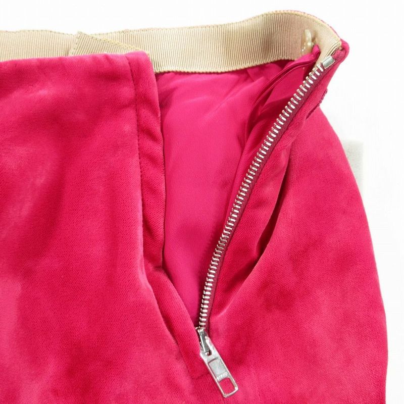 Gucci Velour Long Skirt Maxi Length Slit with Horsebit Belt 36 S