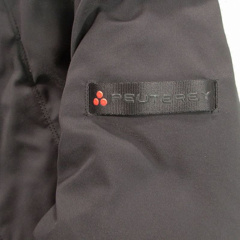 Bvlgari Peuterey Down Coat Jacket Fur Hooded a 50 L Black