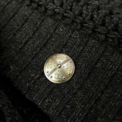Chanel Vintage Sports Line Long Knit Cardigan Cashmere Blend Openwork