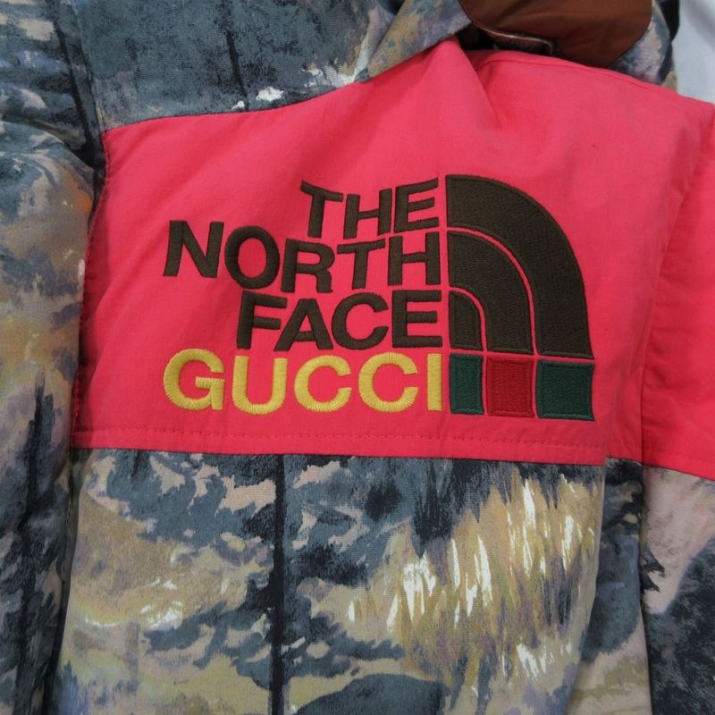 Gucci the North Face Forest Print Down Jacket